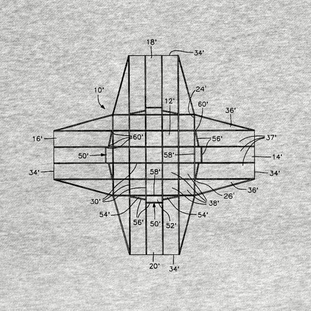 Parachute Vintage Patent Hand Drawing by TheYoungDesigns